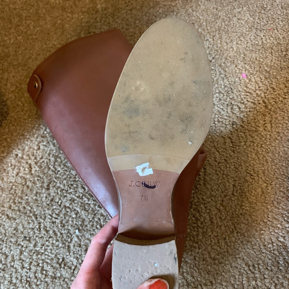 J Crew Field Riding Boots brown 7.5 - Picture 7 of 7